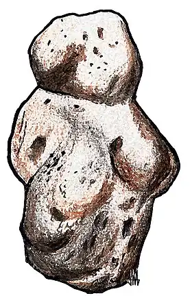 Dessin de la Vénus de Berekhat Ram