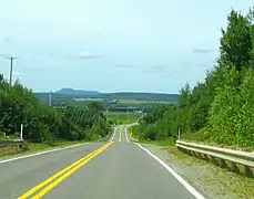 Le route 257 près du mont Ham.
