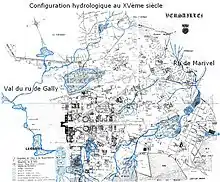 Configuration hydrologique au XVe siècle