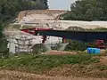 Début du lancement du tablier en mai 2013.