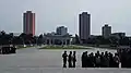 Vue des nombreuses statues de l'extérieur.