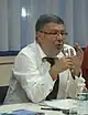 Alain Vidalies lors d'un débat sur les retraites à La Courneuve