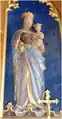 Vierge à l’enfant en pierre calcaire du XVe&nbsp;siècle (ISMH 18/08/1985)