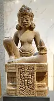Divinité proche du Buddha du vihara de Đồng Dương. Fin IXe. H. 85 cm. Museum Rietberg