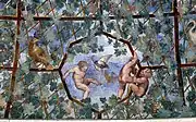 Puer mingens au plafond de la Villa Giulia (Rome).