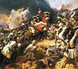 Tableau représentant Villars à la bataille de Denain.