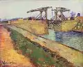 … avec route au bord du canal (F&nbsp;400 / JH 1371, 59,6&nbsp;×&nbsp;73,6&nbsp;cm, mars 1888, Musée Van Gogh)