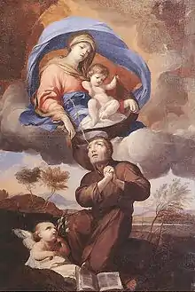 Simon Stock recevant le scapulaire de Notre-Dame (XVIIe siècle) (Marseille)