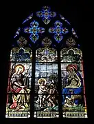 La Vierge et Sainte-Élisabeth en compagnie de l'enfant Jésus et de Jean-Baptiste.