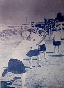 match de volley-ball en 1923