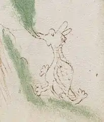 Un dragon mange une feuille, fo&nbsp;25v.