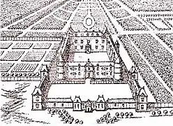 Le château de Limours, par Gomboust. Milieu du XVIIe siècle.