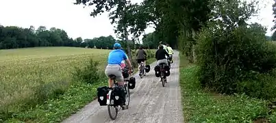 Groupe de randonneurs.