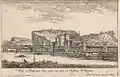 Vue et perspective d'une partie des ville et château d'Avignon par Israël Silvestre (dessinateur, graveur) et Israël Henriet (éditeur) XVIIe&nbsp;siècle.