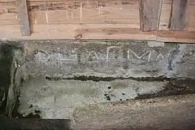Inscription « IRHAEMA * I.N.R.I. »