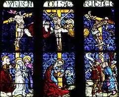 Église Sainte-Walburge - vitrail de la Crucifixion.