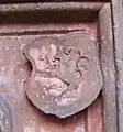 Armoiries des seigneurs d'Oberstein, provenant de la tombe de l'abbesse Barbara von Heppenheim, nommée vom Saal († 1567), monastère de Rosenthal (Palatinat)