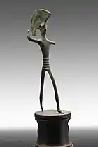 Guerrier étrusque. Bronze H. 13,8 cm. Étrurie. Ve siècle AEC
