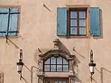 Résidence de la comtesse von Dahn dans la cour du château.