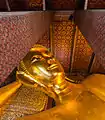 Détail du Bouddha couché