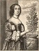 Femme au laurier par Wenceslas Hollar (XVIIe&nbsp;siècle)