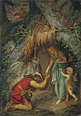 Geneviève de Brabant, peinture de Wilhelm Walther (de)