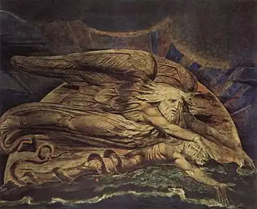 Elohim créant Adam, 1795, Londres, Tate Britain.