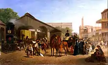 Gare du Southern Pacific à Sacramento, 1874