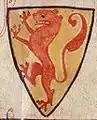 Armoiries de Guillaume&nbsp;II de Hollande dans un manuscrit médiéval.