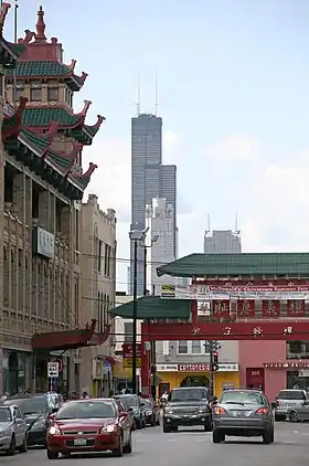 Depuis le quartier de Chinatown.