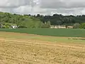 Paysage avec vue du village de Wissignicourt.