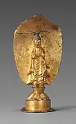 Yŏn'ga Bouddha Bronze doré, H. 16,3&nbsp;cm. Daté 539. Koguryo. Musée national de Corée