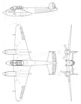 vue en plan de l’avion