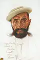 Portrait du chef afghan Mirza Dolik Wakhi (probablement un chef de clan Wakhi)