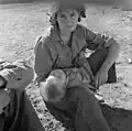 Une migrante d'Oklahoma et son enfant dans la vallée Imperial en pleine Grande Dépression (mars 1937), photographie de Dorothea Lange.