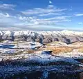 Vue du massif Zard Kuh depuis la route.