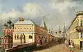 Rue Varvarka (ru) et Zariadié avec la résidence des Romanov au XIXe siècle.
