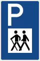 Parc de stationnement pour randonneurs