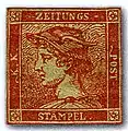 6 kreuzer vermillon rarissime