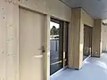Zoom sur les caissons et bardages bois Bâtiment Vortex