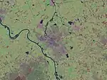 Vue satellite de Zwolle.