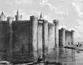 Représentation fantastique de Kasteel Voorst par W.J. Hofdijk (vers 1840).
