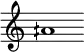 \new Staff = "haut" \with {\remove "Time_signature_engraver"}{
\cadenzaOn
\relative c'' {aih1}
}