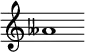\new Staff = "haut" \with {\remove "Time_signature_engraver"}{
\cadenzaOn
\relative c'' {aeses1}
}