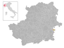 Localisation de Mombello di Torino
