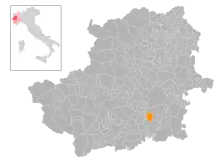Localisation de Vinovo
