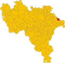 Localisation de Miradolo Terme