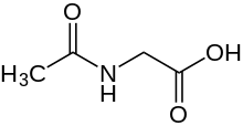 squelette moléculaire de l'acide acéturique