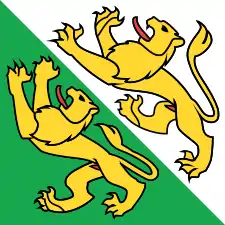 Les couleurs cantonales sont le vert et le blancUsage des drapeaux,étendards et fanions (Règlement sur les drapeaux) - Règlement 51.340 f, Armée suisse, p. 71, consulté le 26 juillet 2017