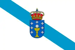 Le drapeau de la Galice.